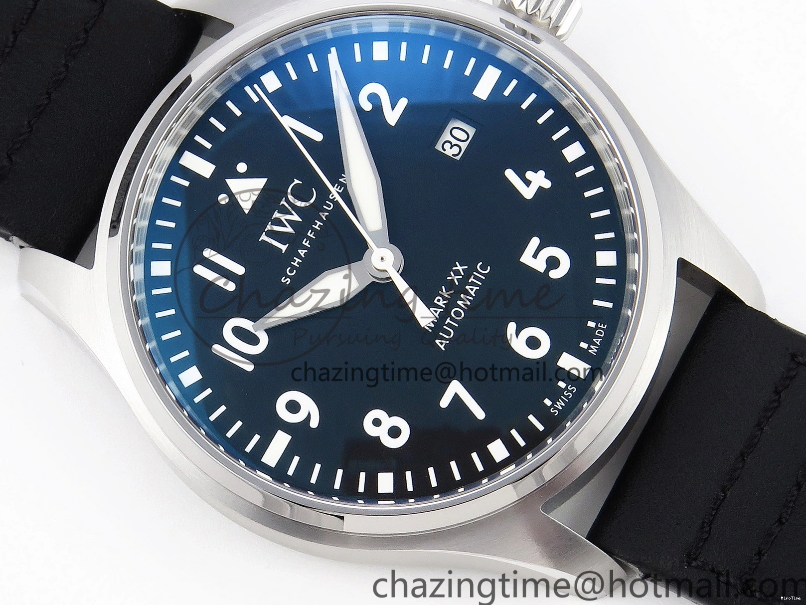 MIROTIME 0331 Pilot Mark XX IW328201 ZF 1:1 Best Edition Black Dial on Black Leather Strap A Affordable 7028